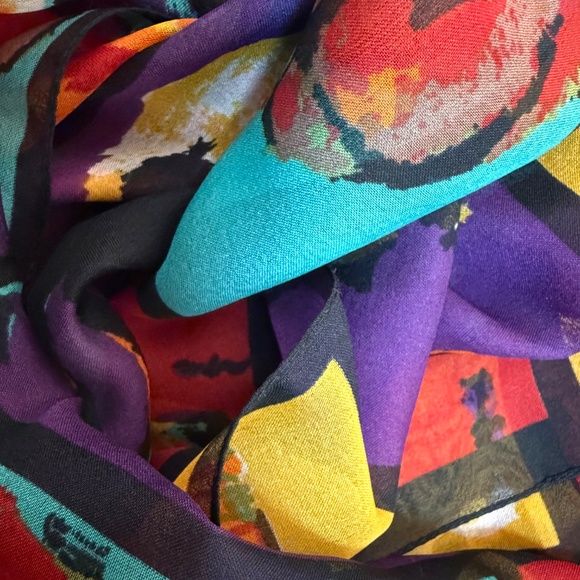 Echo Halloween Scarf – Made in Italy – Ghosts, Pumpkins, Black Cats & Witches - Picture 9 of 9